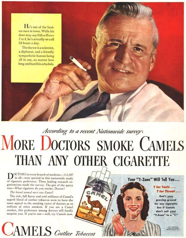 Camel tupakkia on lääkäritkin määränny
