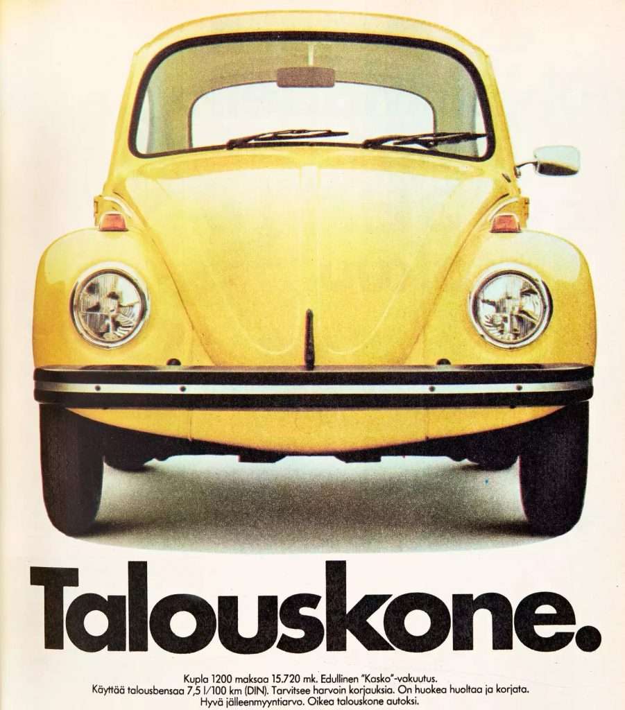 VW Kupla Talouskone Autoksi Retromainos