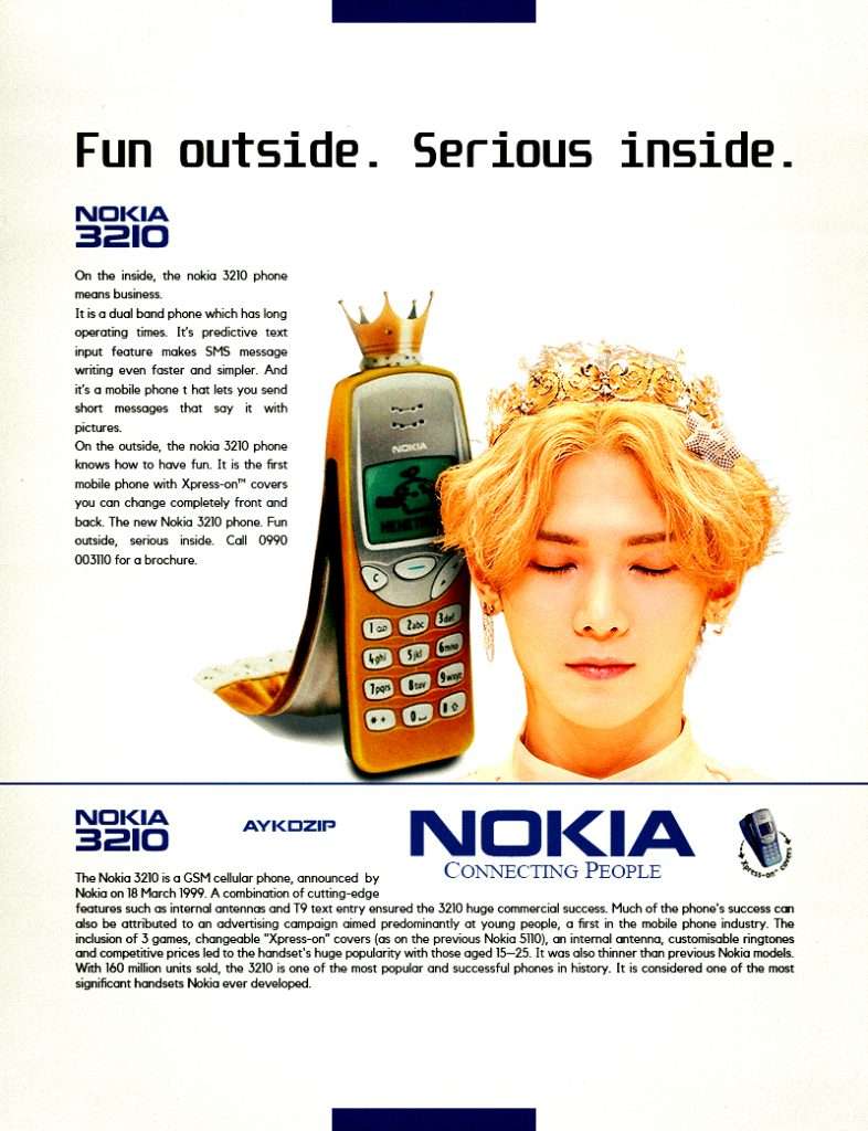Nokia 3210 sanotaan olevan tässä julisteessa käärmekuningas