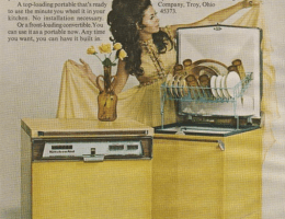 Kultainen tiskikone astianpesukone muotia naisille keittiöön