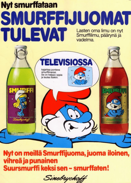 Smurffi limsa limppari juoma Vihreä Punainen Smurffaileen Suursmurffi