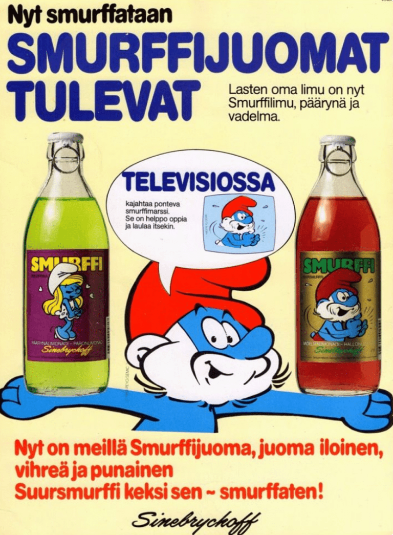 Smurffi limsa limppari juoma Vihreä Punainen Smurffaileen Suursmurffi