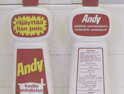 Andy kodin puhdistusaine räjäyttää lian pois