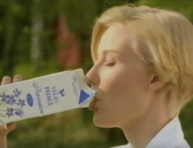 Valio Piimä mainos tosimiehen rinnalleni rakastajan vatsalleni piimä